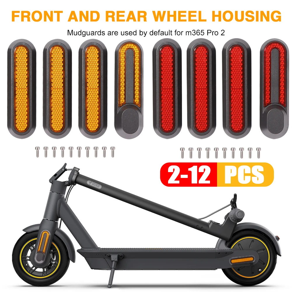 Wheel Cover Hub Reflective Stickers Cap Night Safety Warning Protective Shells for Xiaomi 1S Pro 2 M365 Electric Scooter Parts scooter accessories