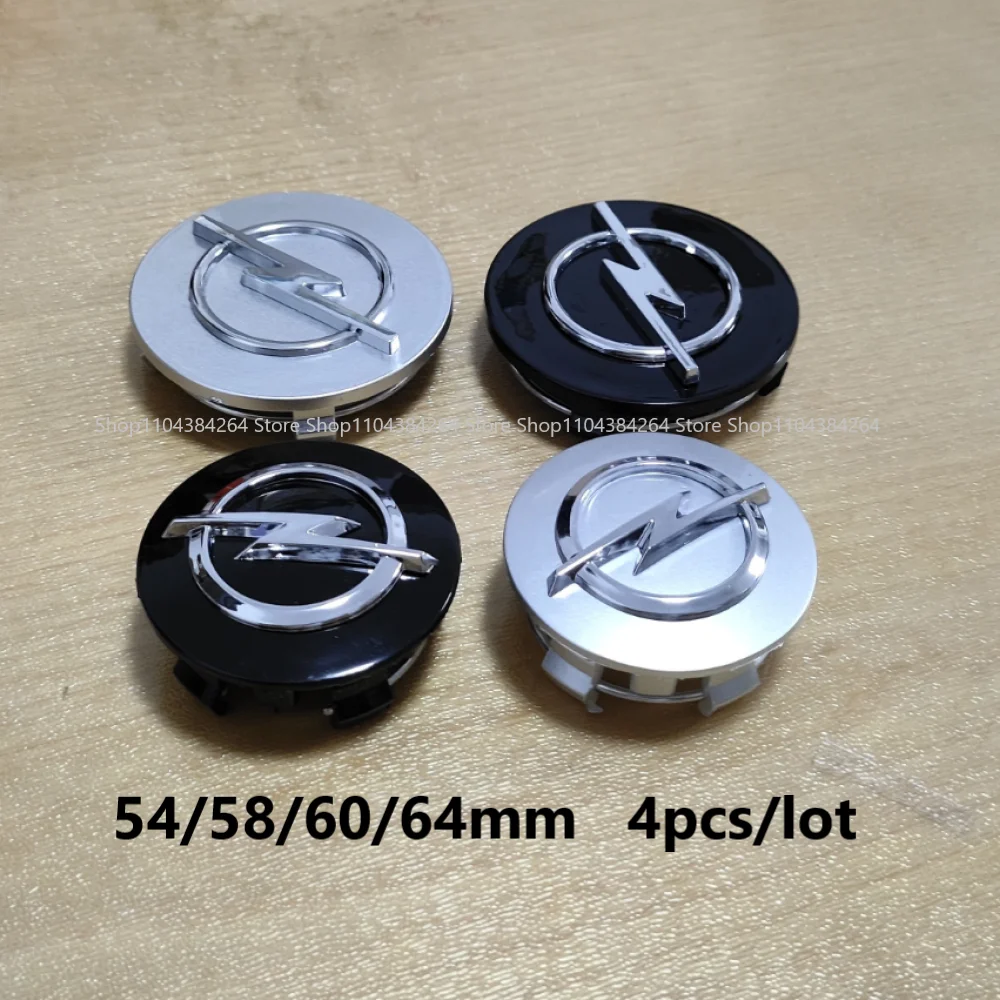 Car Wheel Center Hub Caps 54mm 58mm 60mm 64mm wheel center caps wheel center hub cap sticker For Opel Corsa E F A B C D Gsi Turbo Cors OPC Line Hubcap Accessories 4pcs
