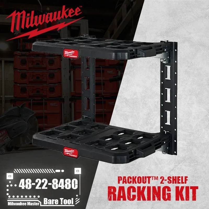 Milwaukee 48-22-8480 Packout™Kit Di Scaffalature A 2 Ripiani Accessori Per Elettroutensili