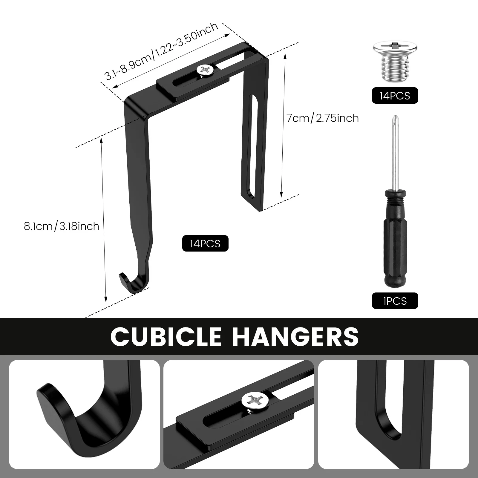 Metal Over Door Hook Adjustable Hanger for Home Storage