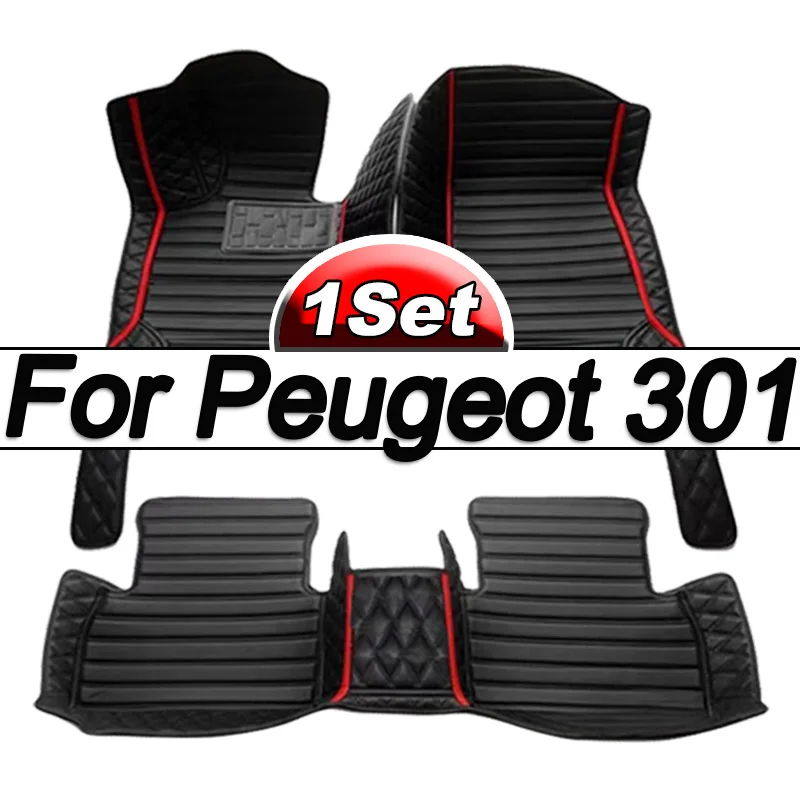 

Car Floor Mats For Peugeot 301 2014 2015 2016 2017 2018 Custom Auto Foot Pads Automobile Carpet Cover Interior Accessories