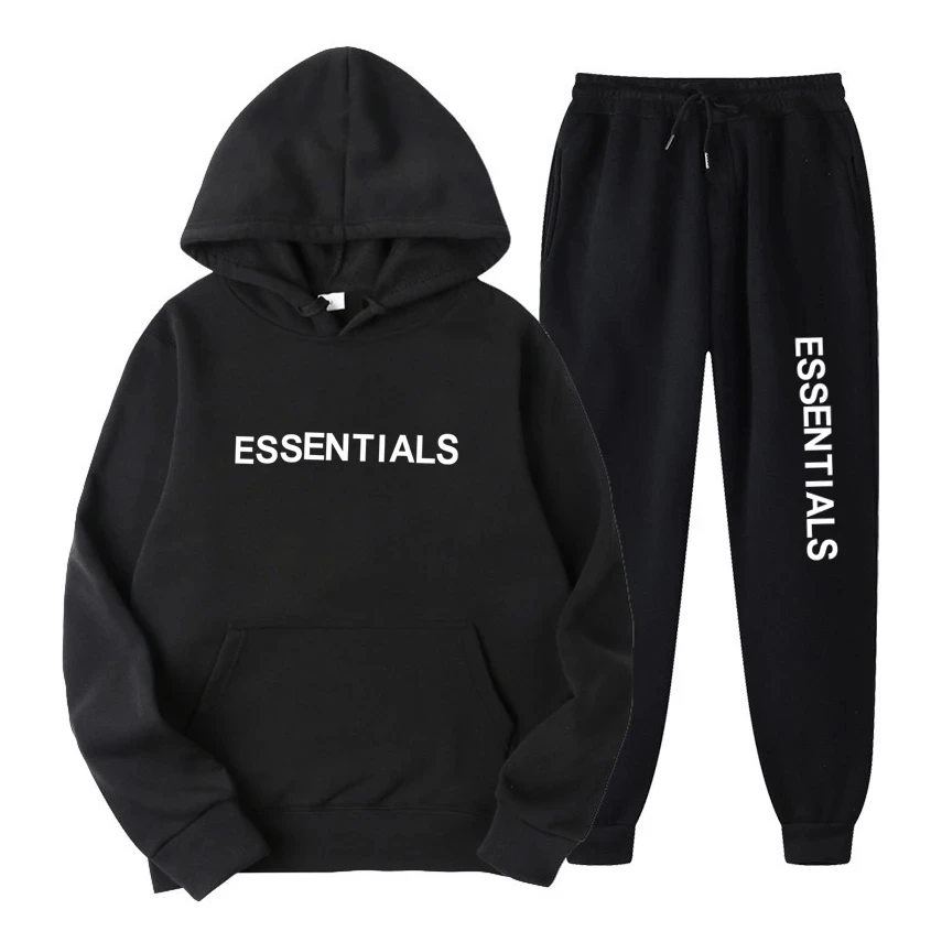 Men's hoodies and sports pants, men's clothing, sports tops, hoodies, soaking pants, fashionable and durable, 2-piece set