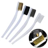 1PC Plastic Handle Brass Wire Brush Stainless Steel Nylon Metal Rust Cleaning Brush For Machine Polishing Dirt Cleaning 5