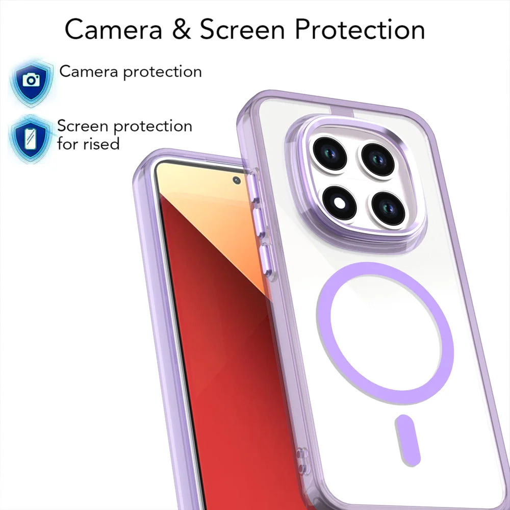 Vibrant Magnetic Phone Case - Hybrid Shockproof Transparent Cover