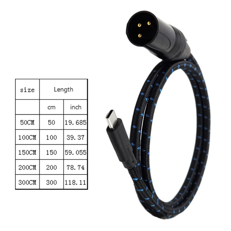 Premium Nylon Braided Type-C to XL Charging Cable for Smartphones & Tablets