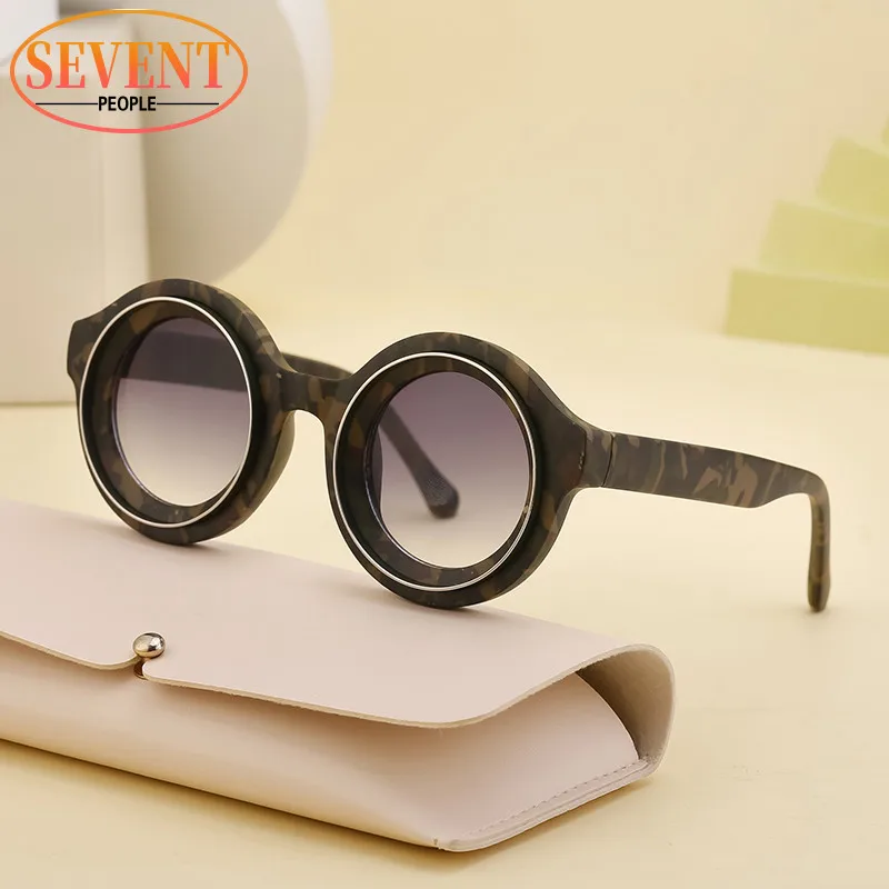 Occhiali Da Sole Rotondi Vintage Polarizzati - Unisex, Montatura Grande, Protezione UV400, Stile Occhi Di Gatto