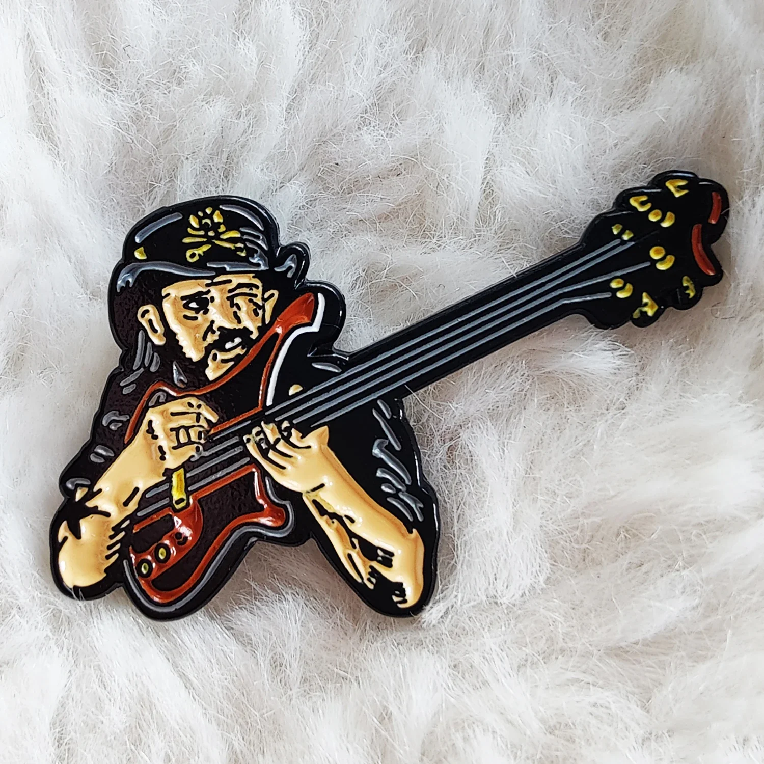 Lemmy Rock Band Enamel Pin - Stylish Metal Brooch Jewelry Accessory