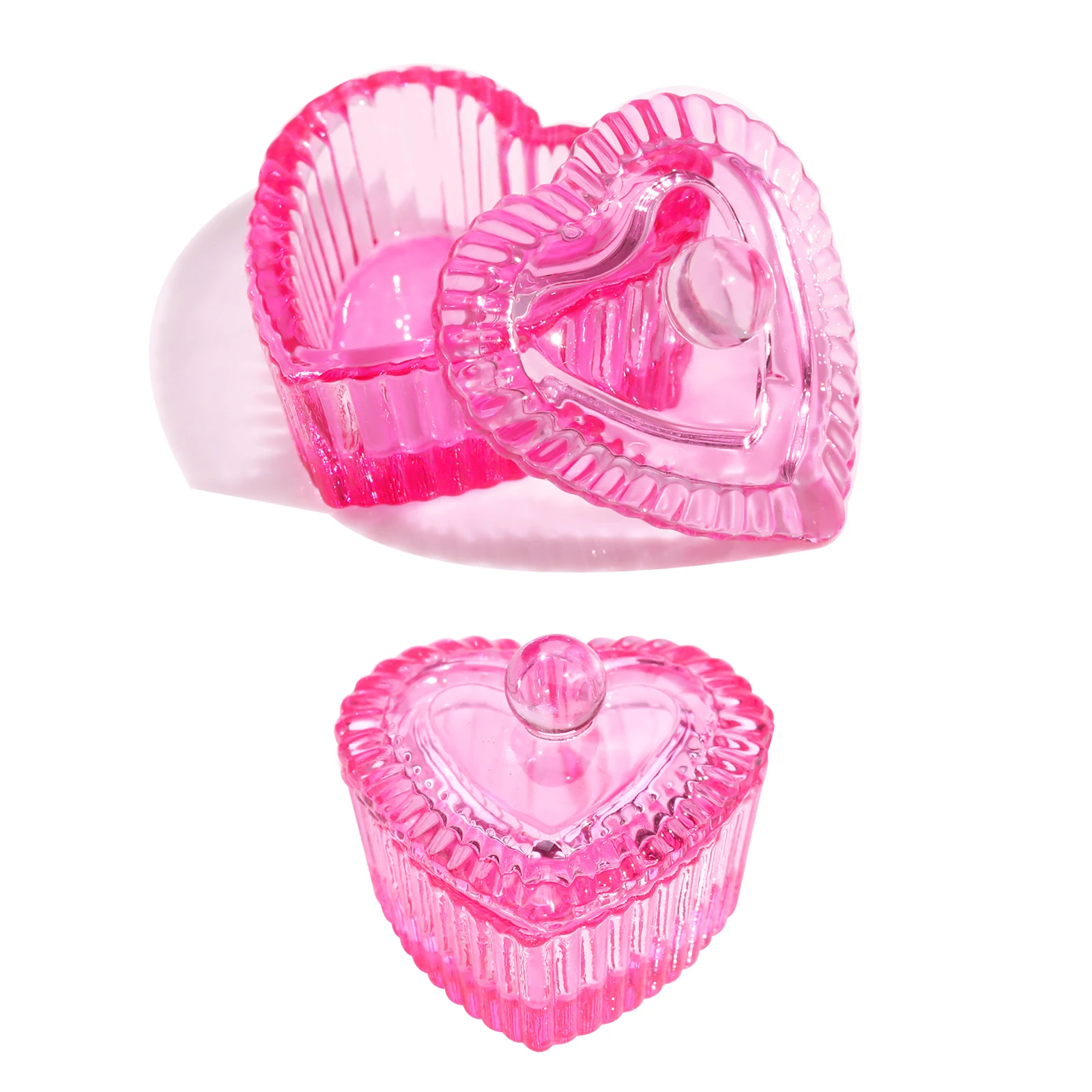 1pcs Pink Crystal Glass Dappen Dish Acrylic Powder Liquid Holder Container Heart Shape Nail Lid Cup Bowl Manicure Accessories Best Sellers In Beauty & Health