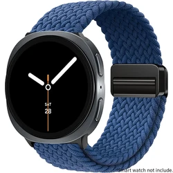 Nylon Braided Solo Loop Strap with Magnetic Closure - Universal Smartwatch Band - Watch 8 Classic 46mm (DUB)
