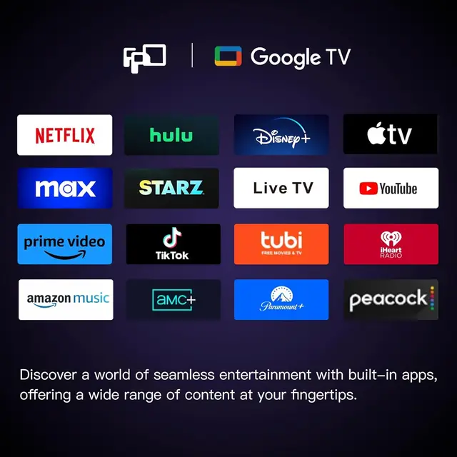 FPD 32-inch Smart TV with Google TV HD 720p, Google Play & Chromecast Built-in, HDR 10, Dolby Audio, Voice Remote - Stream Live - Image 5