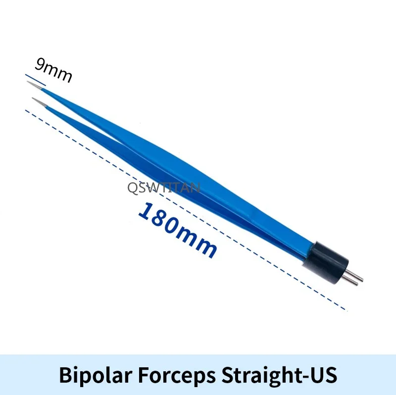 12 Pinces Bipolaires électrochirurgicales - 6 STR & 6 CVD, 18 Cm, Pointe 1 Mm - Neuf