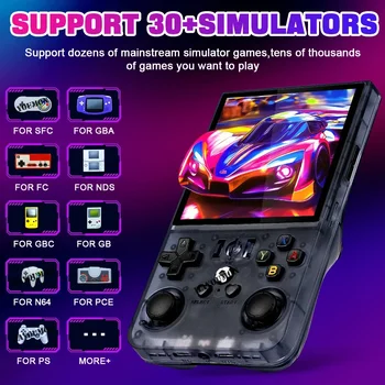NUOVA Console di Gioco Portatile Retro R36MAX con Schermo HD da 4 Pollici, Lettore Video Tascabile Open-Source R36 Max 64G 128G Giochi