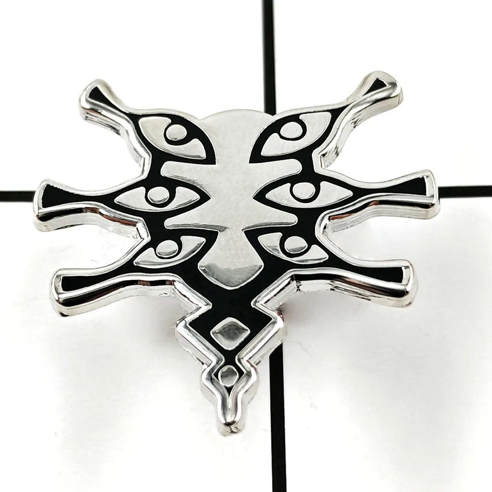Gothic Dark-Themed Totem Eye Brooch – Personalized Metal Pin Gift