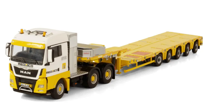 

WSI 1:50 Scale Man XLX 6X4 Tractor,NOOTEBOOM MCO-PX Low Board Trailer Transport Truck Vehicle Diecast Toy Model,MEDIACO 01-3684