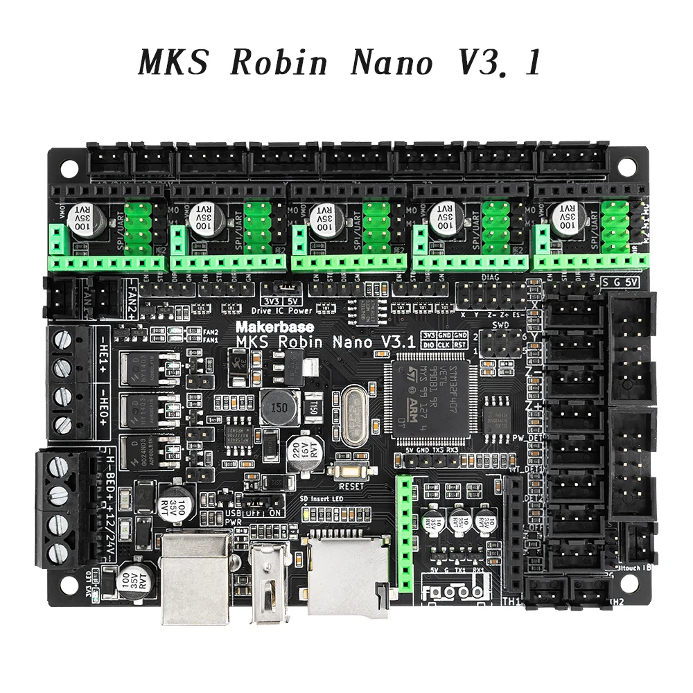 Makerbase Mks Robin Nano V3.1 Placa de Controle da Impressora 3d Placa-mãe Ts35 Tft Tela Toque Compatível com A4988 Tmc2209 - Imagem 6