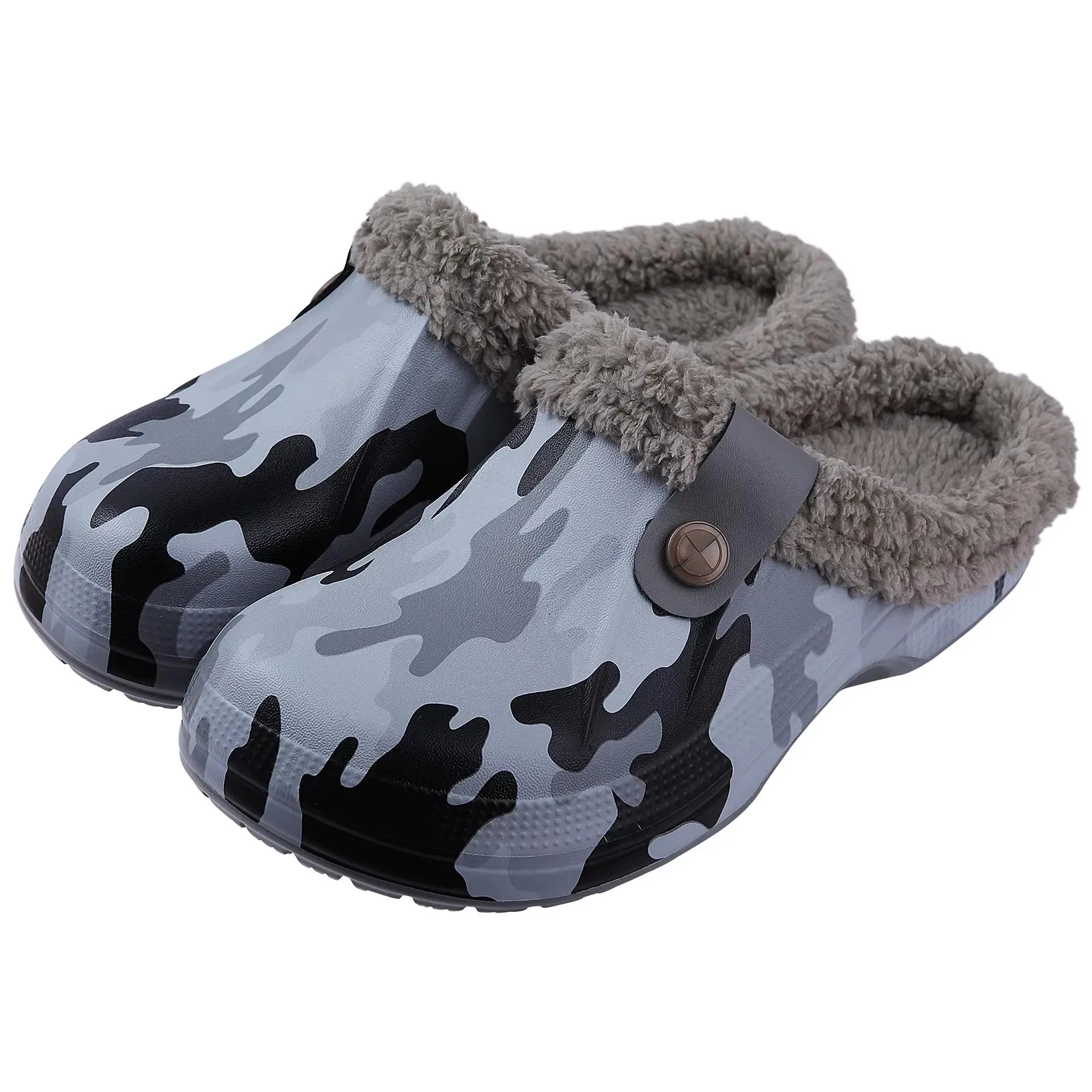 Crestar New Home Warm Slippers For Women Men Winter Soft Plush Slippers Female Clogs Outdoor Waterproof Non-slip Cotton Slippers 3