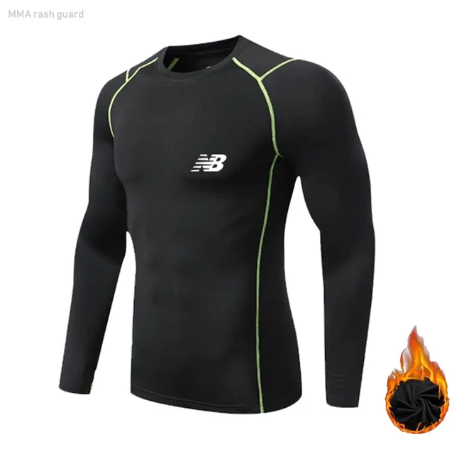 Men's Sports Tights Compression Underwear Warm Base Layer Thermal Shirts Pants Fleece Kids Thermal Underwear Winter Jogging Wear T-shirt