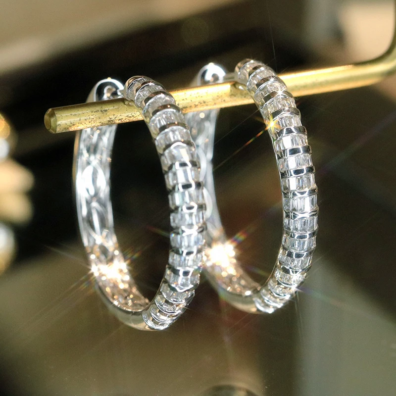 Sce5379cb83064d198c00b4181af2327aC Aazuo Luxury Jewelry Real 18K White Gold Natrual Diamonds 1.70ct Big Round Hook Earrings Gifted For Women Wedding Party Au750