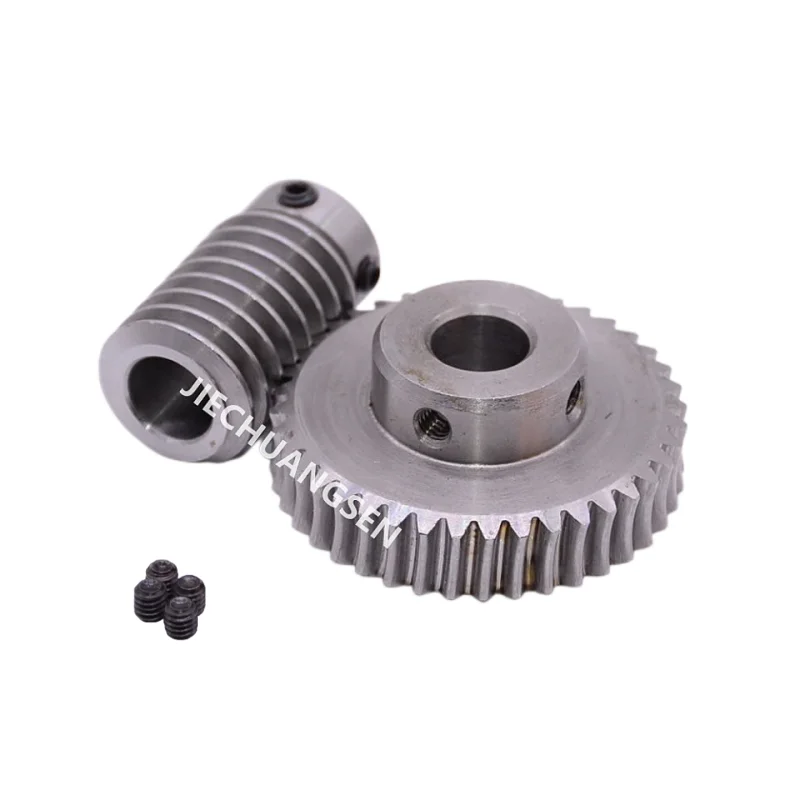Motor Gear Transmission Gear 1M Modulus Worm Gear Ratio 5/20/30/40/50/60 Teeth Turbine Worm