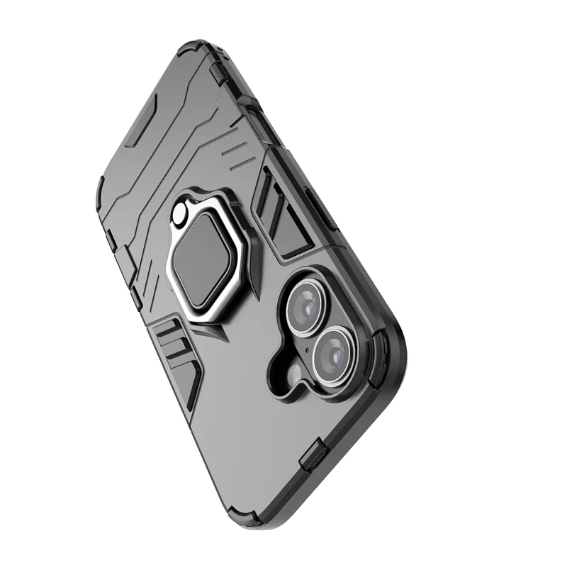 Ultimate Shockproof Armor Magnetic Ring Case with Lens Protection Cover