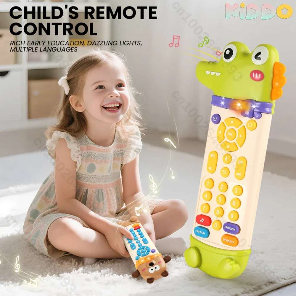 Infant Simulation TV Remote Control Toys with Music and Light Musical Baby Toy Sensory Remote Kid Baby Toys for 1 2 3 Year Old