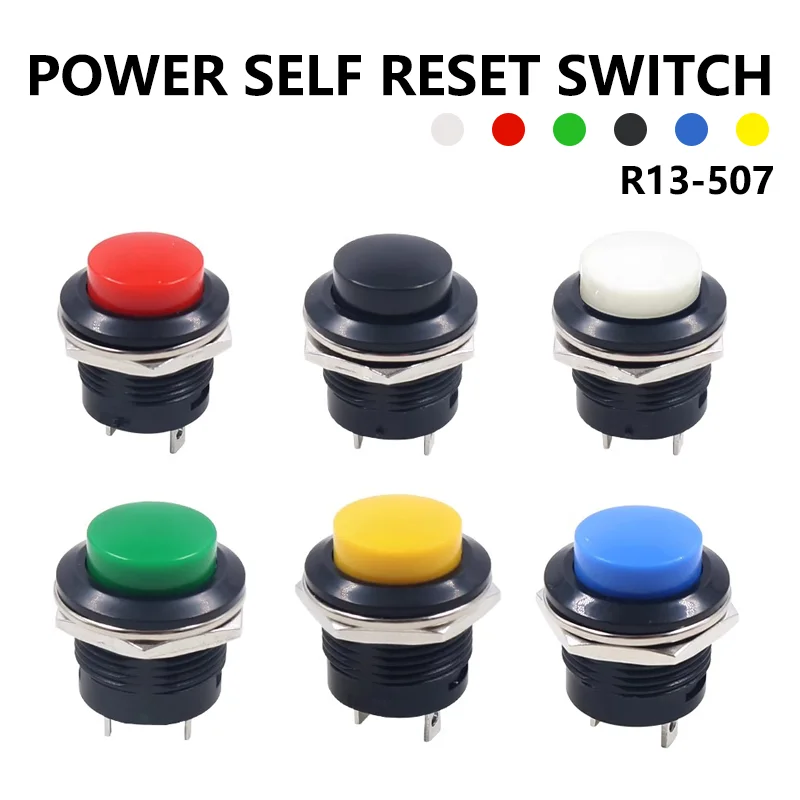 Interruptor-de-bot-o-redondo-moment-neo-R13-507-Switches-6A-125VAC-3A ...