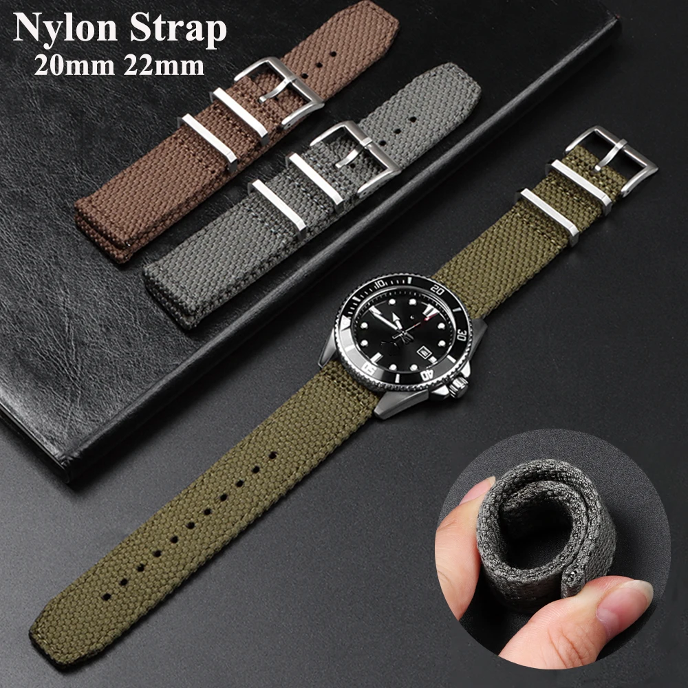 Premium Two-Sided Genuine Nylon Quick Release Sport Watch Band