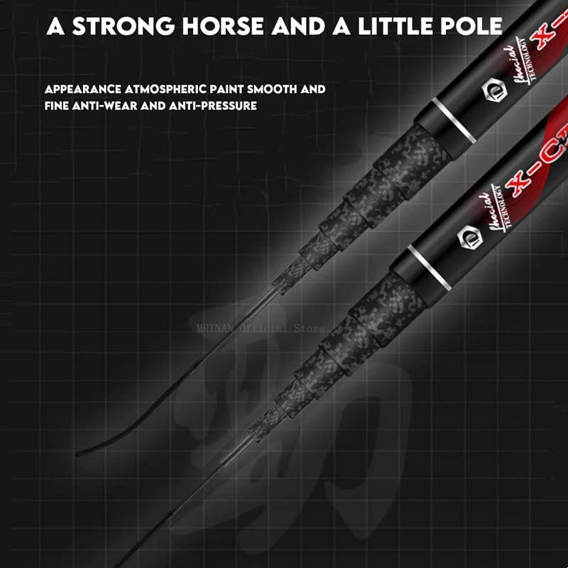 Carbon Fiber Fishing Rod Telescopic Ultra-light Hard Pole for Stream Freshwater Fishing Pole 4.5M/5.4M/6.3M/7.2M/8M/9M/10M