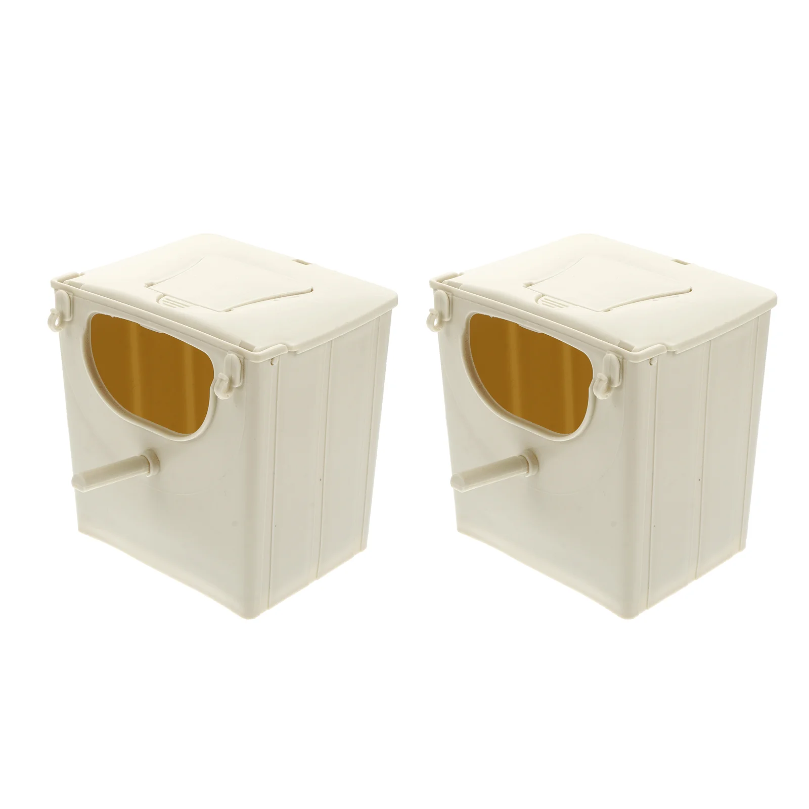 

2 Pcs Bird Breeding Box Cage Incubation Case Hanging House Terrarium Plastic Pet Supplies Nest