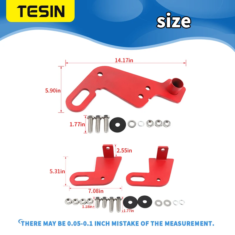 TESIN Car Towing Bars Kit Suzuki Jimny Front Rear Bumper Bar Towing Trailer Hook Accessories