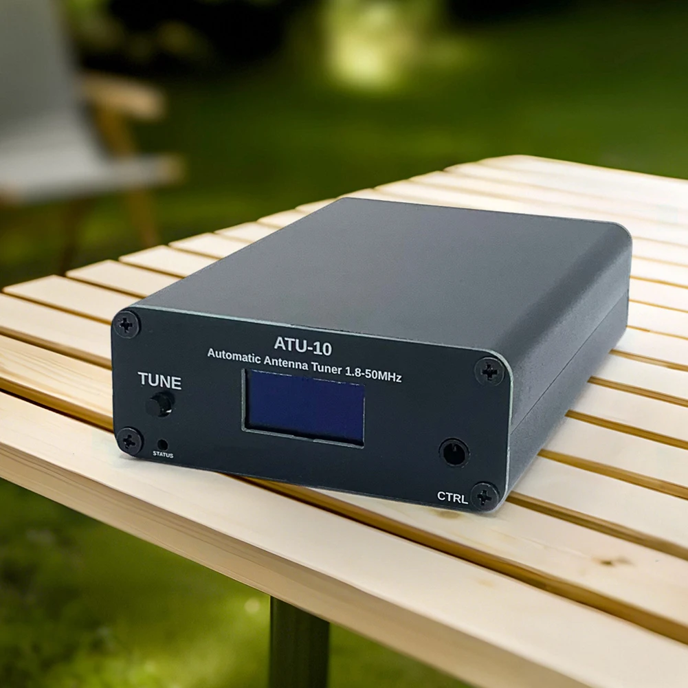ATU‑100/ATU-10 Antenna Tuner Mini Automatic for Radio Equipment 1.8~55MHz 0.96IN 1.8~55MHz 0.96IN with Housing LED Display