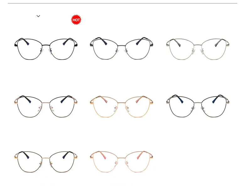 Modne kocie oczy Metalowa ramka okulary do Krótkowzroczności z filtrem Anty Blue 12 Sce54505c1d8f4e56b69e0d86a2323f6cw