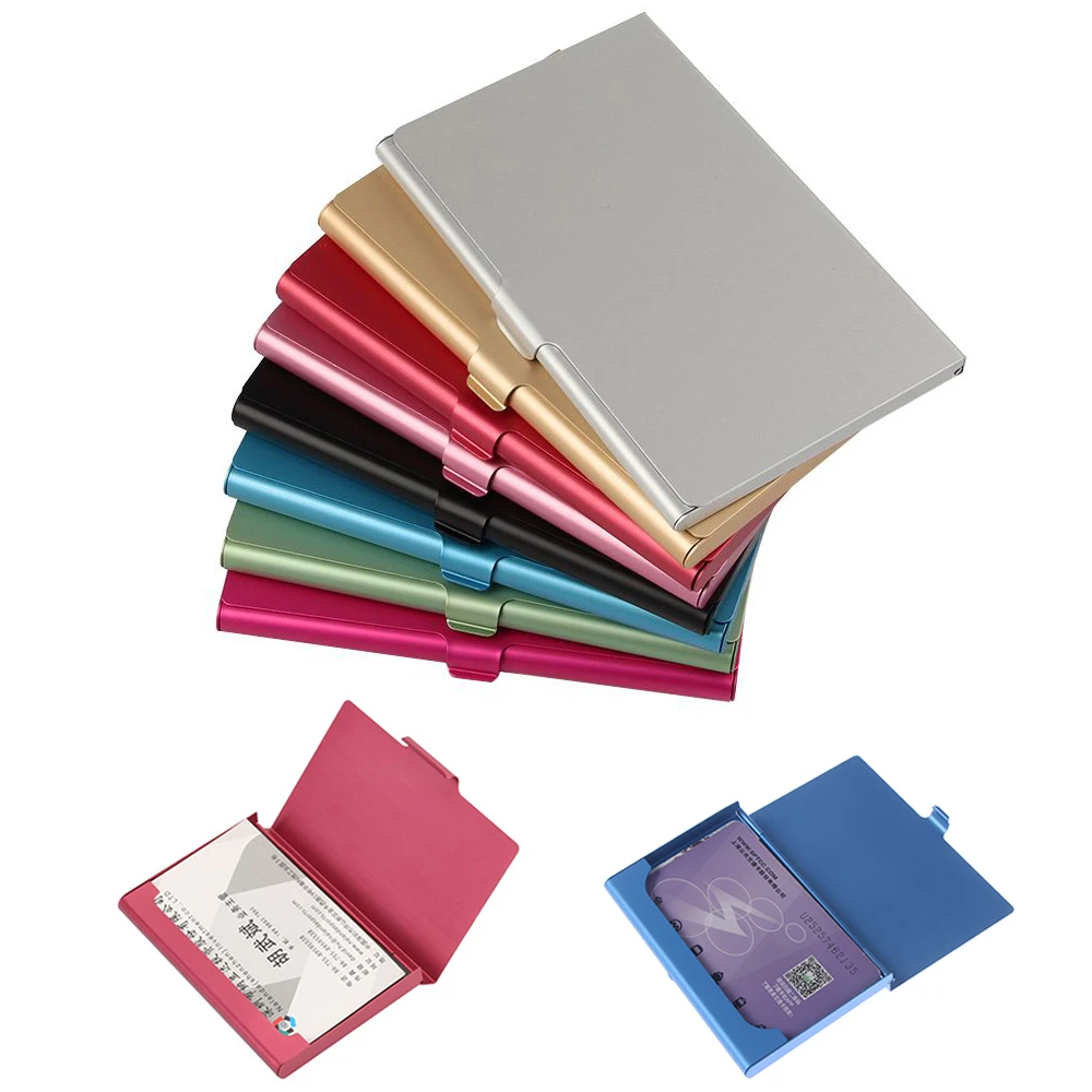 New Portable Creative Business Metal Card Case Aluminum Metal Box Credit  Card Wallet Card Holder for Office Business Card Holder| | - AliExpress