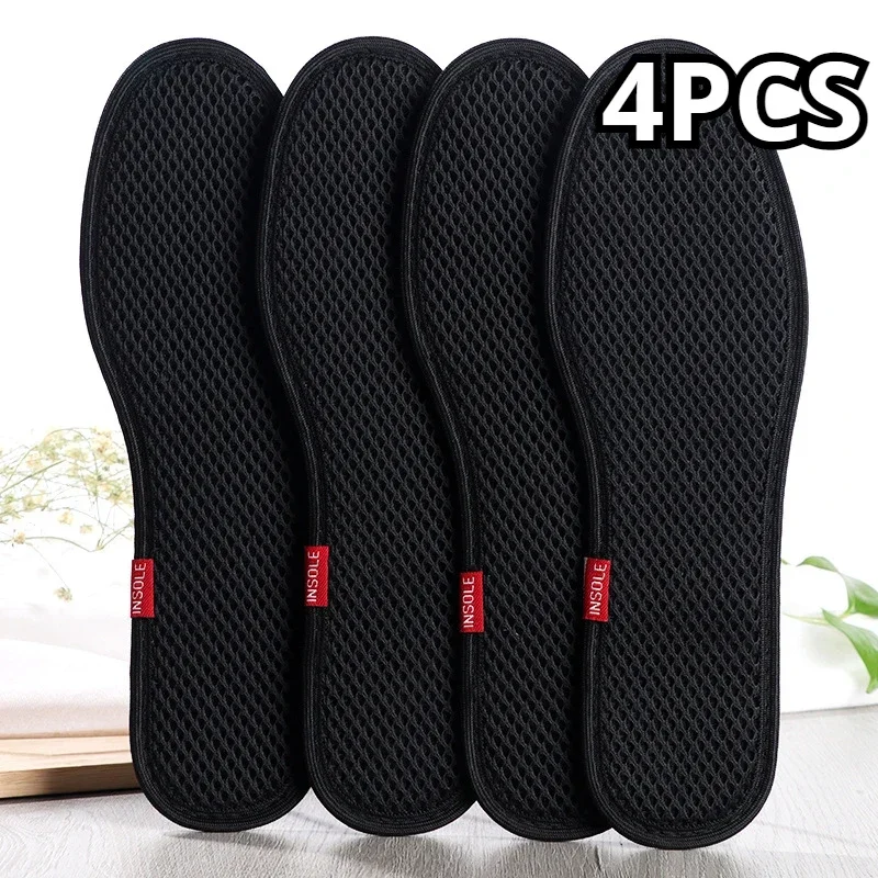 Semelles Intérieures Chaudes En Peluche Bambou Charbon - Noir + Blanc - Taille 35-36 - Antidérapantes Pour Chaussures, Bottes