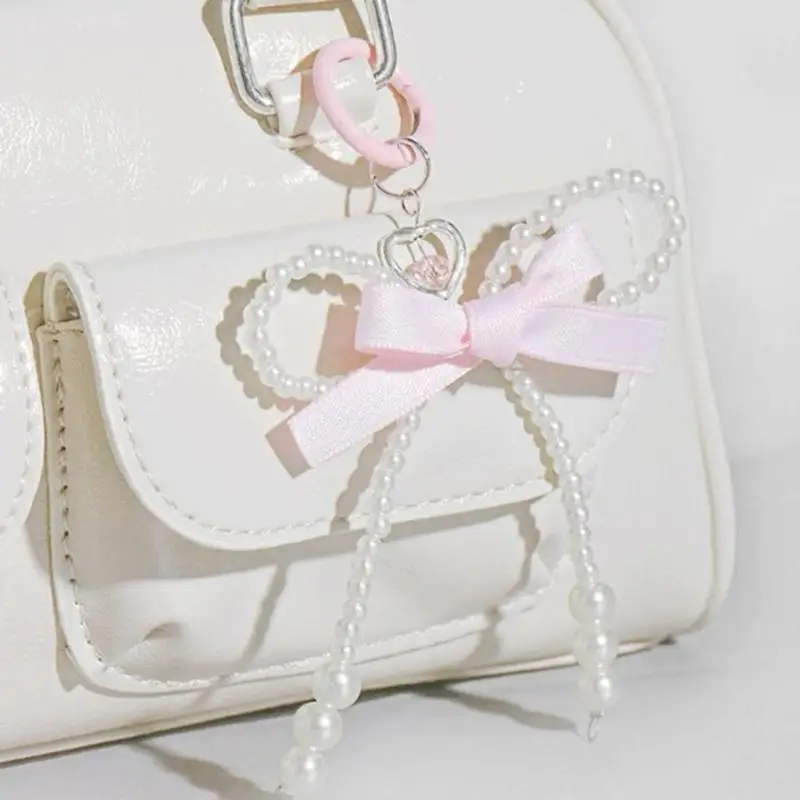 A52E 3er-Set Schlüsselanhänger mit Schleife, Herz und Stern-Anhänger für Damen, elegantes Autoschlüssel-Zubehör – Detail 10