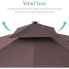 10x10ft 2-Tier Square Cantilever Patio Umbrella with Solar LED Lights, Offset Hanging Outdoor Sun Shade 5