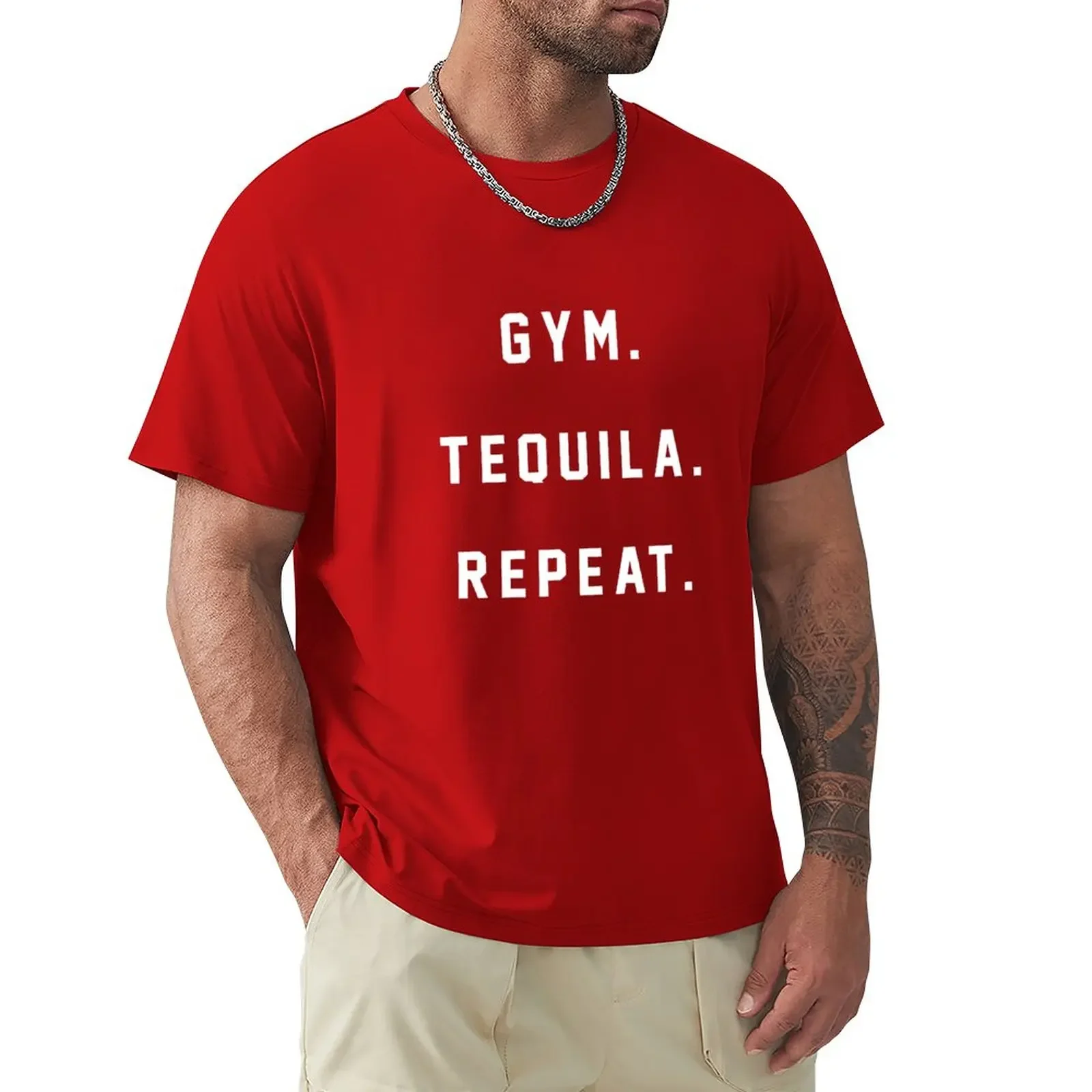 

Gym Tequila Repeat T-Shirt tops for a boy mens cotton t shirts
