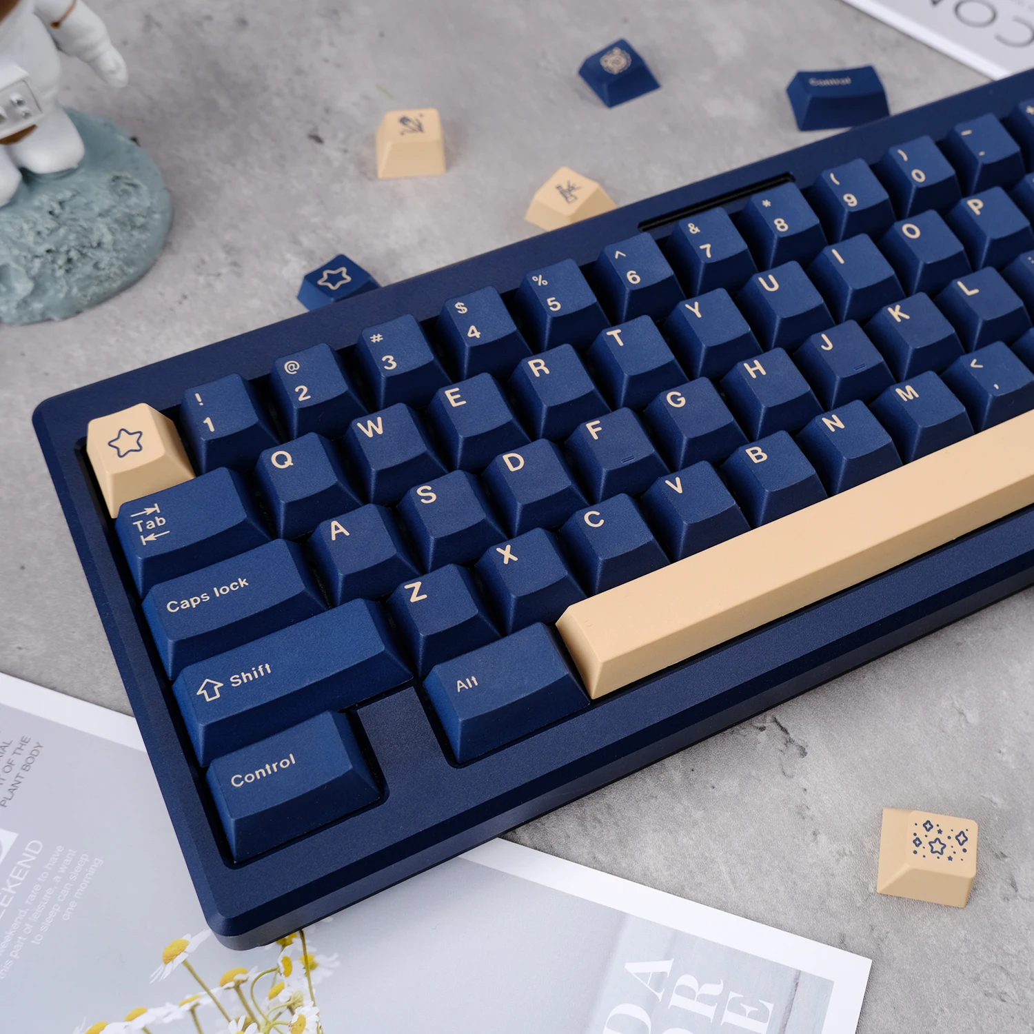 Chaves Gmk Stargazing Keycaps Tintura Sublimação Pbt Keycap Conjunto para Teclado Mecânico Cherry Perfil Compatível com Interruptor mx 134 - Imagem 4