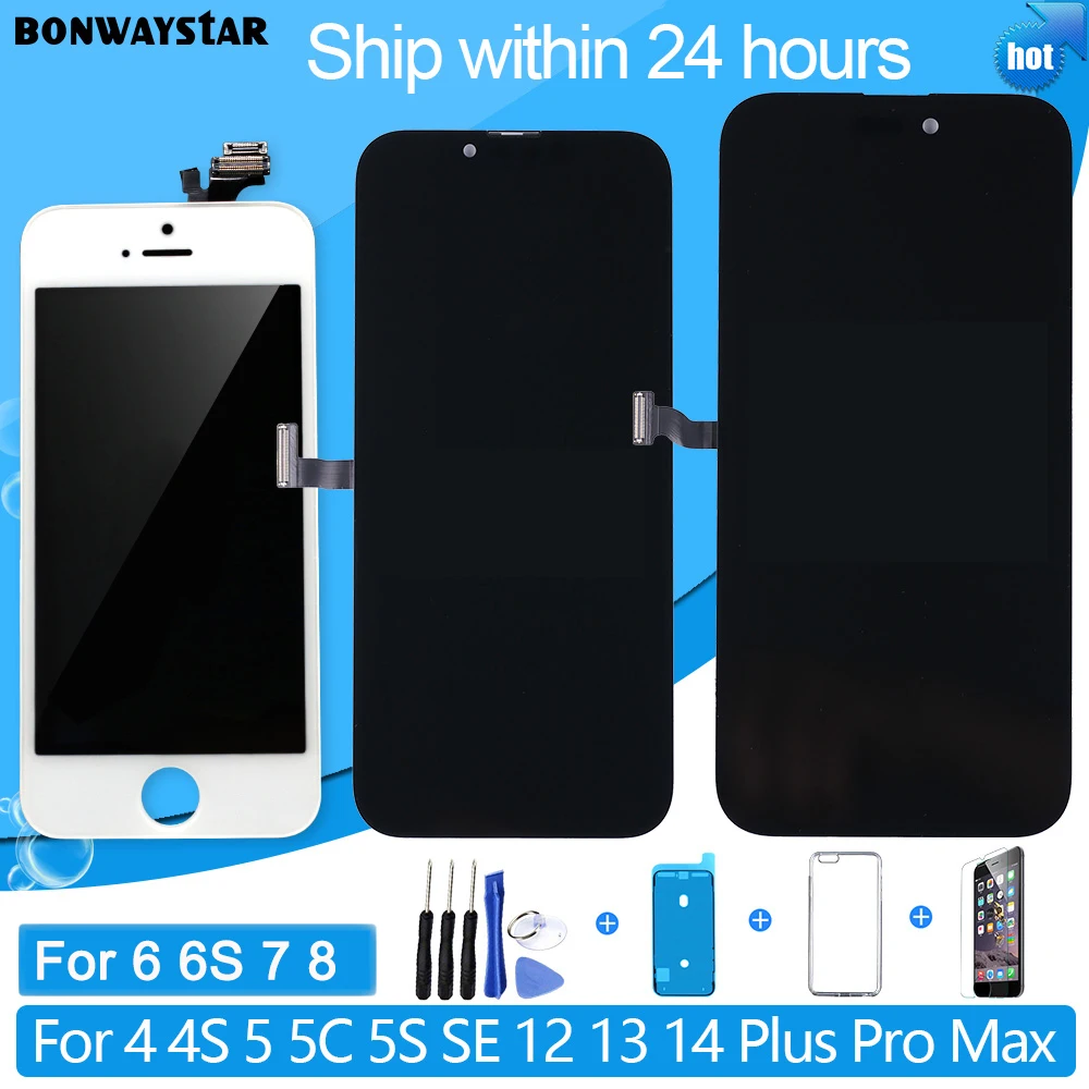 

Touch Screen for iPhone 6S 13 mini Glass Digitizer for 4 5 5C 5S SE 6 7 8Plus Incell OLED for 12 13 LCD Replacement