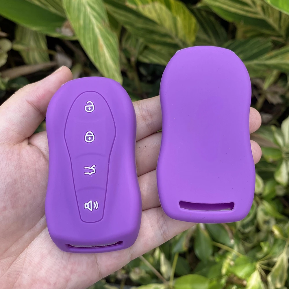 Key case cover car key shell 4 Button Silicone Car Fob Key Cover for Geely Boyue PRO etc