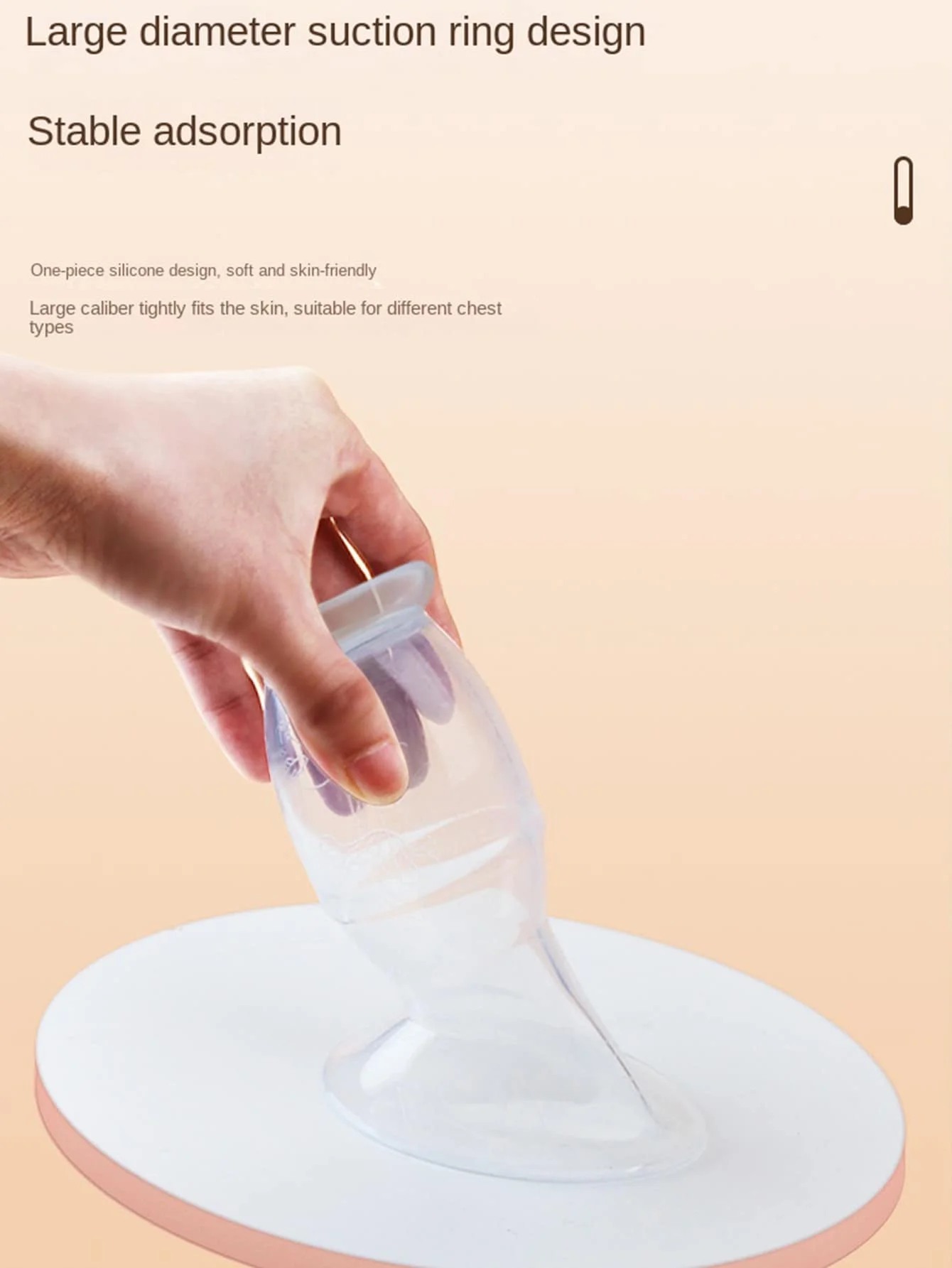 1pc Portable Manual Breast Pump Milk Collector With Suction Cup Base