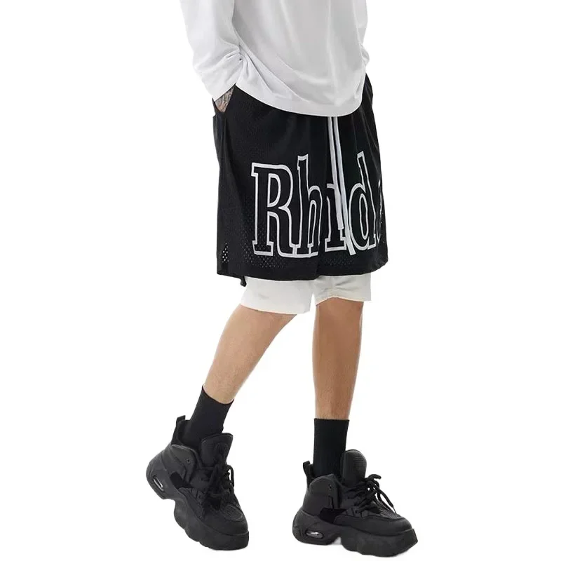 American Style Printed Short Shorts Summer Basketball Loose Pants Running Training Fourths for Men And Women