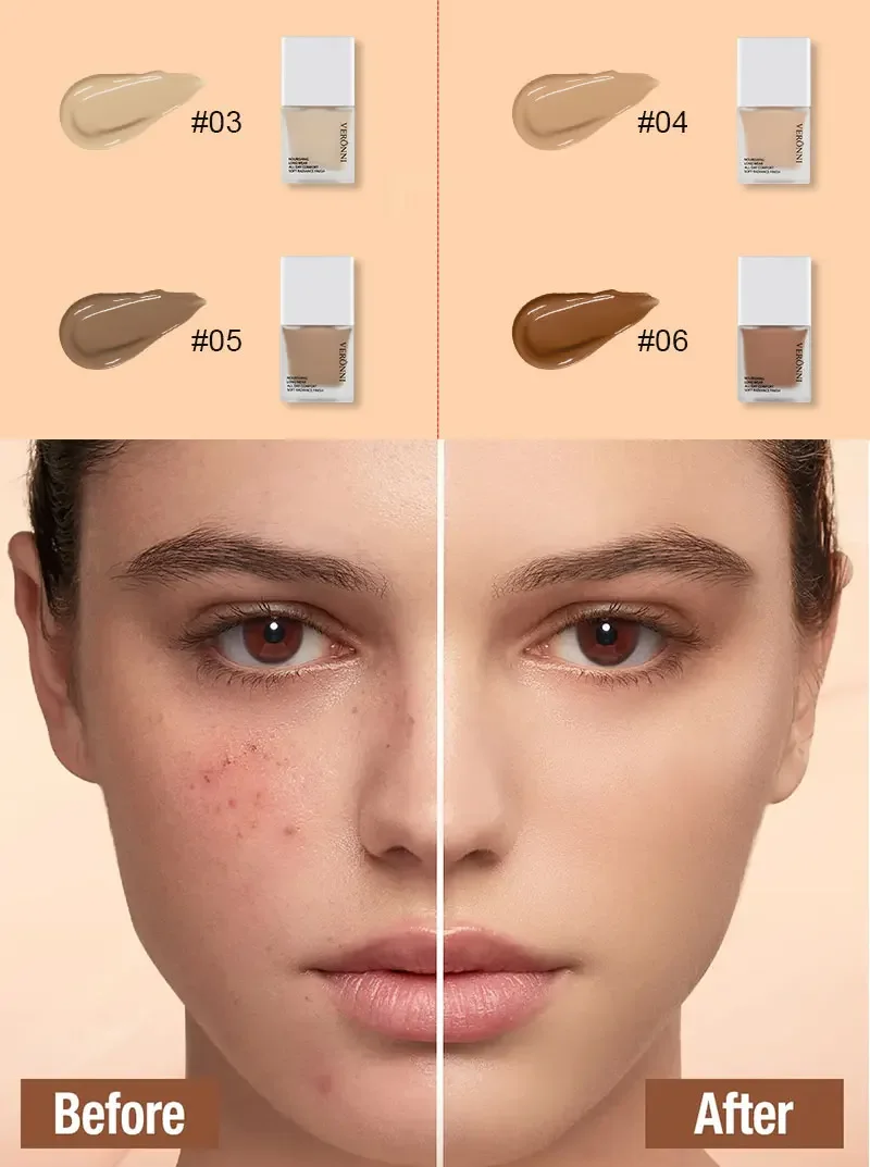 Description Picture 4 of item6 Colors Matte Concealer Cream Full Cover Acne Scars Dark Circles Lasting Waterproof Whitening Liquid Foundation Makeup Cosmetic