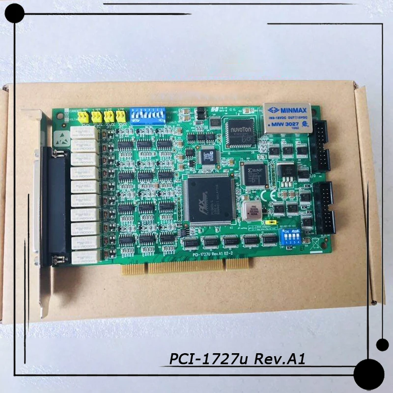

For Advantech 14 Bit Serial Port 12 Channel Analog Output With Digital IO Card Perfect Tested PCI-1727u Rev.A1