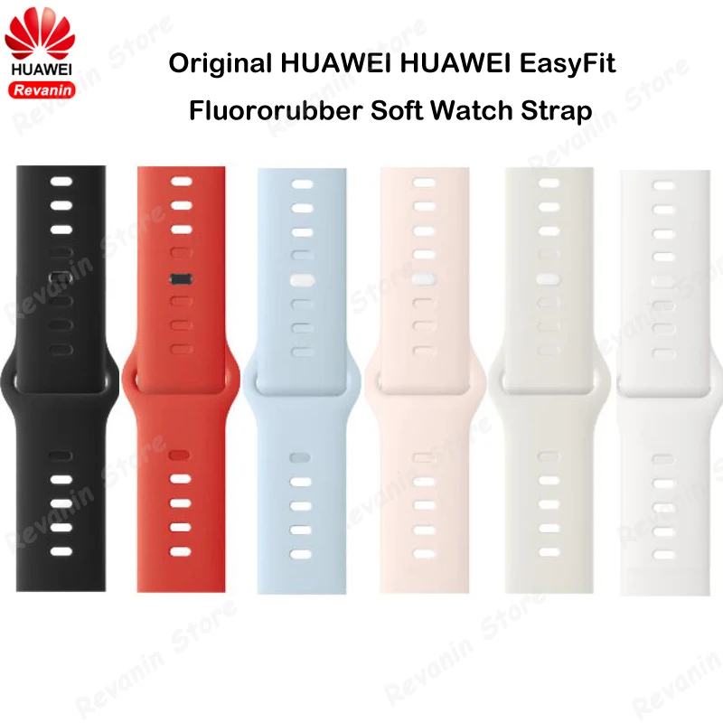 

Original HUAWEI EasyFit Soft Fluororubber Watch Strap Sport Watchband for WATCH 3 GT 3 Pro Runner Bracelet GT 2 Watch Belt 20mm
