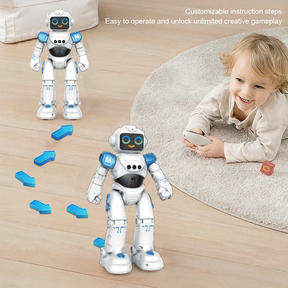 Intelligent RC Robot Programming Remote Control Robot Toys Biped Humanoid For Children Kids Birthday Gift Present