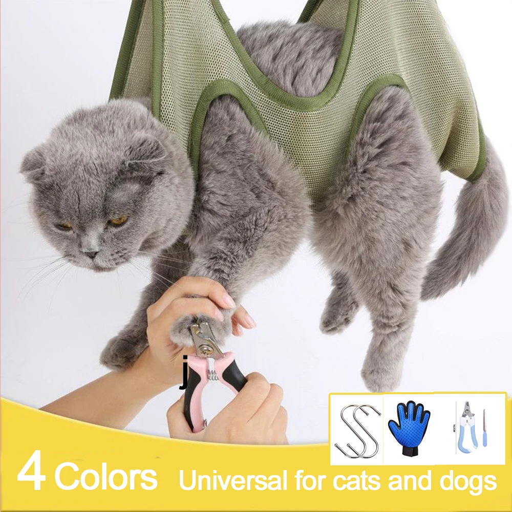 Cat Grooming nail cutting anti scratch bite fixed bag bath Trimming Restraint Bag Pet Beauty