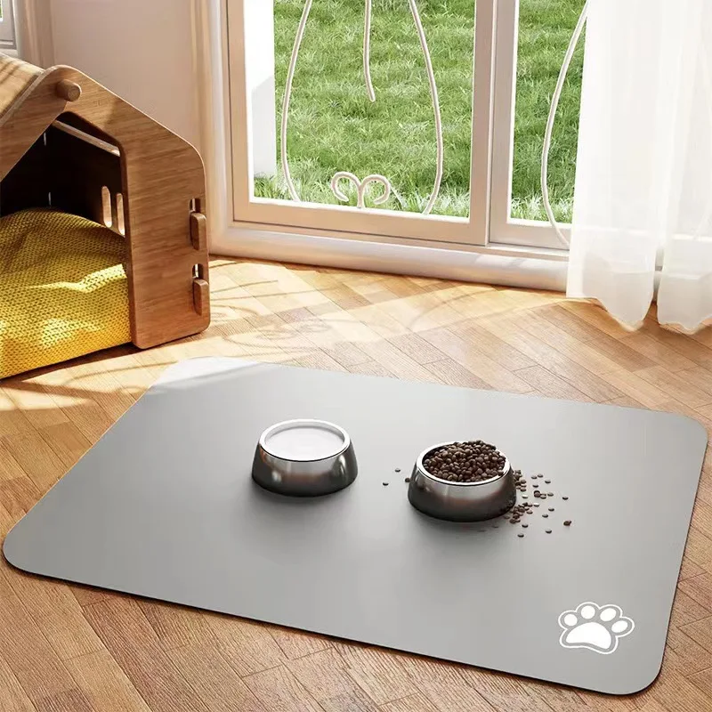 Pet diatom mud mat, cat and dog feeding mat, spill-proof, waterproof and easy-to-clean pet absorbent quick-drying placemat