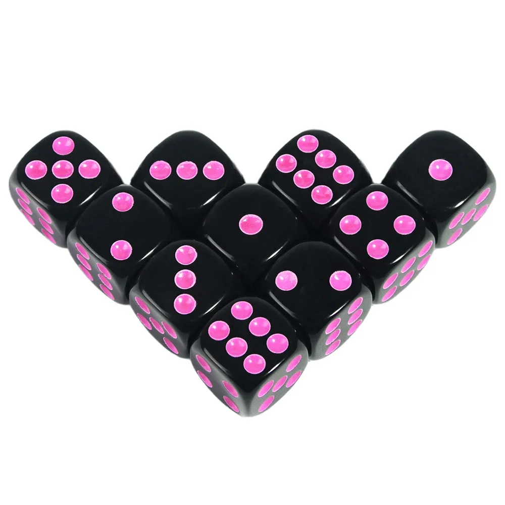 Rounded Corner Six-Sided 16mm Game Dice for Board Games, RPGs, and Educational Use