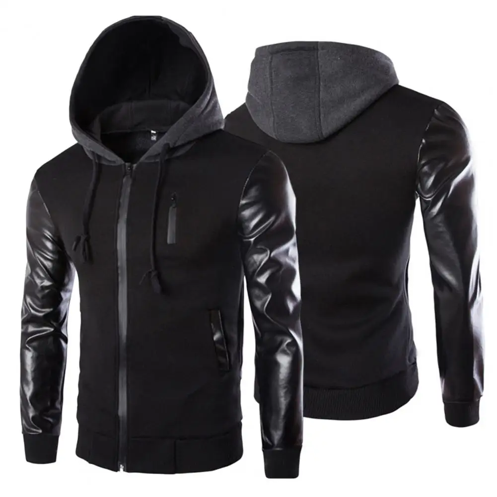 

Stylish Men Overcoat Zipper Breathable Men Coat Windproof Slim Fit Coat